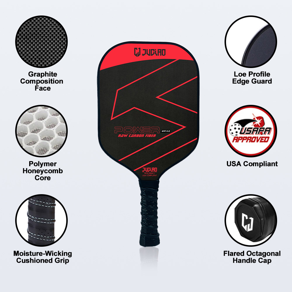 Raw Carbon Fiber Pickleball Paddle